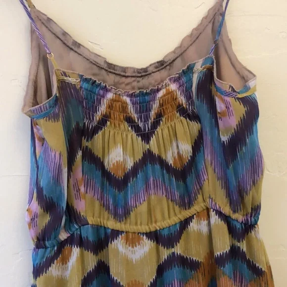 ANTHROPOLOGIE Dress Size Small Charlie Jade 100% Silk retro mod 70’s - Picture 7 of 12